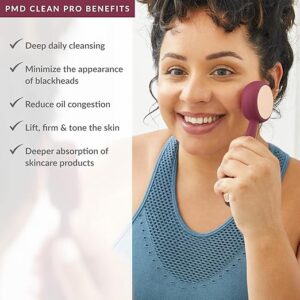 PMD Clean Pro - Smart Facial Cleanser with Silicone Brush & ActiveWarmth Anti-Aging Massager