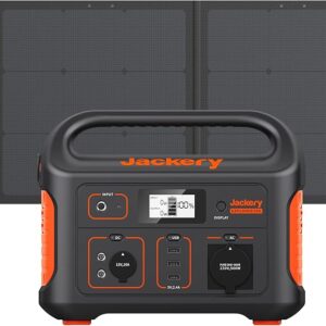 Jackery E500 Portable Power Station, 518 Wh Solar Generator with SolarSaga 100 W Solar Panel